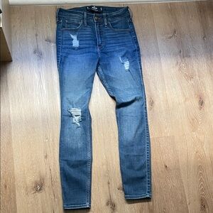 Hollister High-Rise Super Skinny Jeans - Dark Blue
